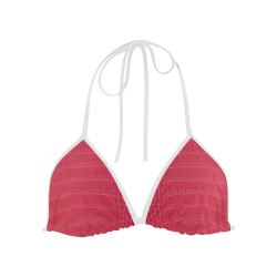 Red Snake Skin Custom Bikini Swimsuit Top
