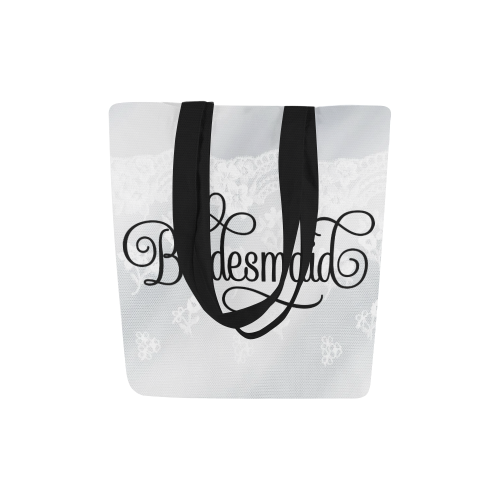 FD's Wedding Collection- Bridesmaid White Lace Tote Bag 53086 Canvas Tote Bag (Model 1657)