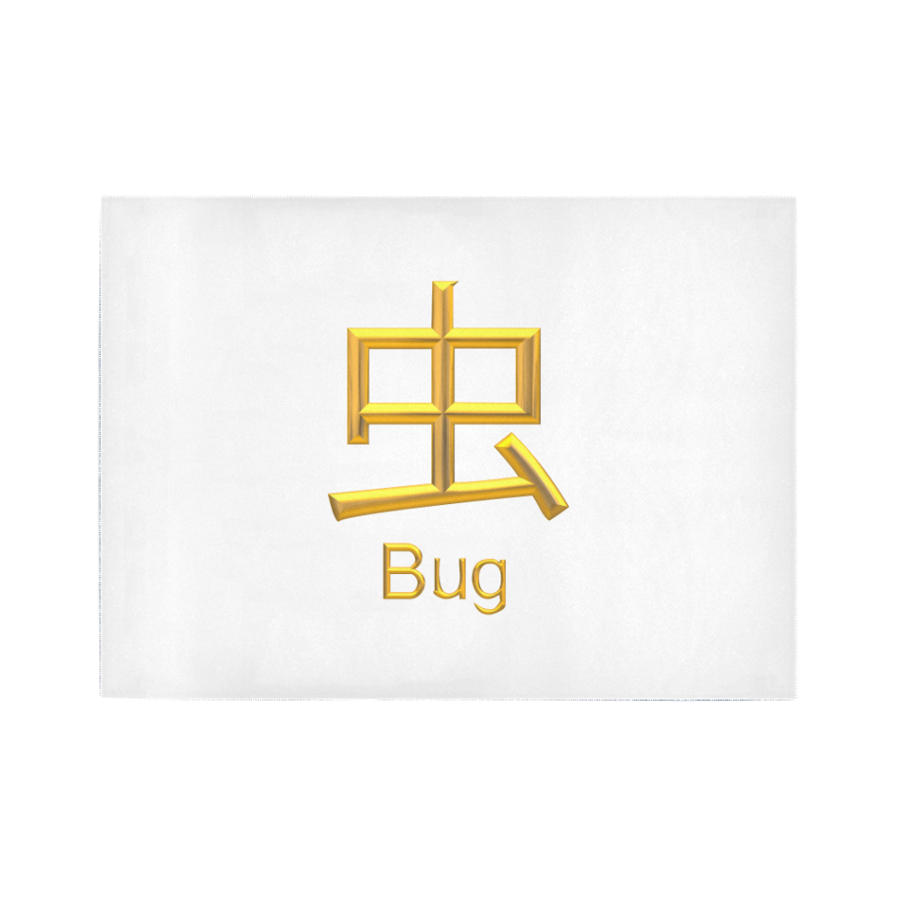 SP3-Golden  Asian Symbol for Bug Area Rug7'x5'