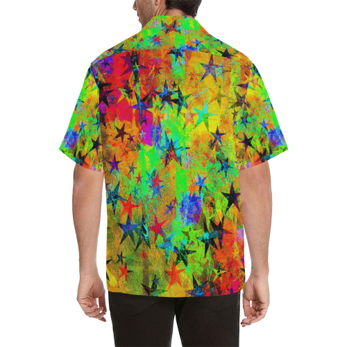 stars and texture colors Hawaiian Shirt (Model T58)
