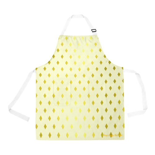 Fairlings Delight Royal Collection- Yellow Gold Diamonds 53086 All Over Print Apron All Over Print Apron