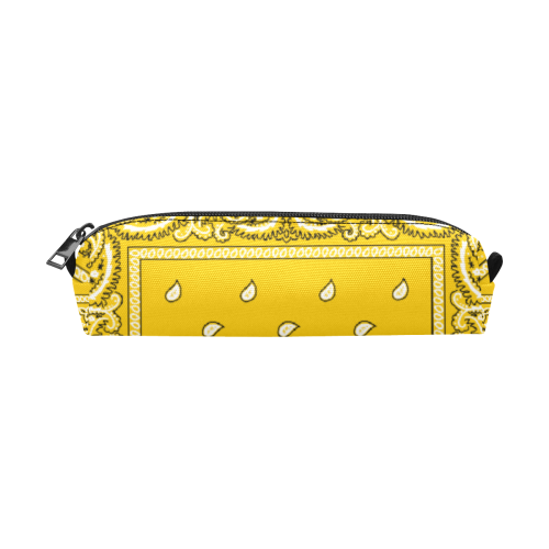 KERCHIEF PATTERN YELLOW Pencil Pouch/Small (Model 1681)