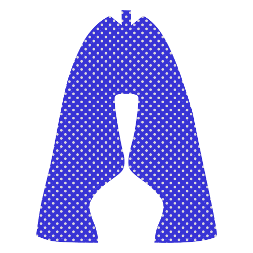 Blue polka dots Kid's Running Shoes (Model 020)