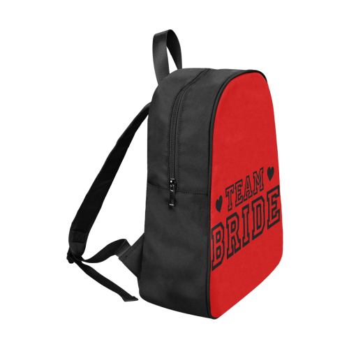 Team Bride Red Fabric School Backpack (Model 1682) (Large)