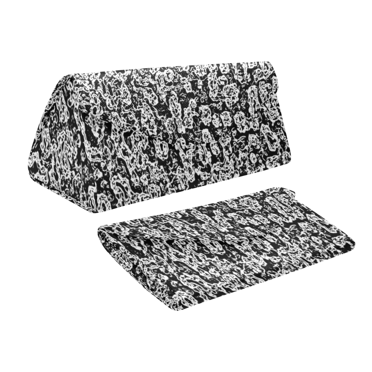 Black And White Abstract Custom Foldable Glasses Case