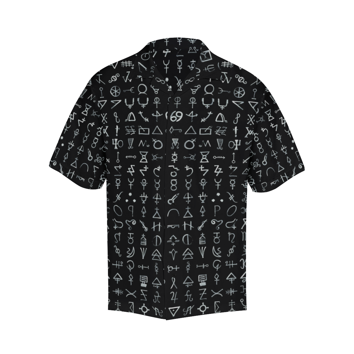 Alchemy Alchemical Runes Symbols Inverted Wetdryvac Hawaiian Shirt (Model T58)