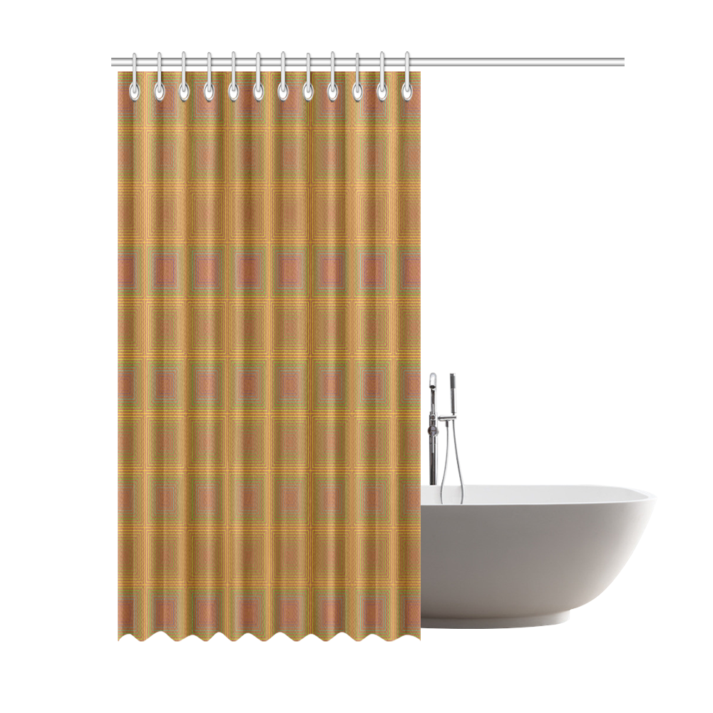 Siena pink multicolored multiple squares Shower Curtain 69"x84"