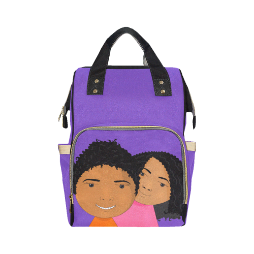 MyNaturalis purple_baby bag Multi-Function Diaper Backpack/Diaper Bag (Model 1688)