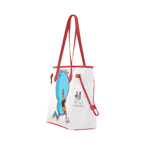 Bluecy red Clover Canvas Tote Bag (Model 1661)