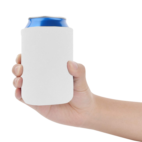 color white Neoprene Can Cooler 4" x 2.7" dia.