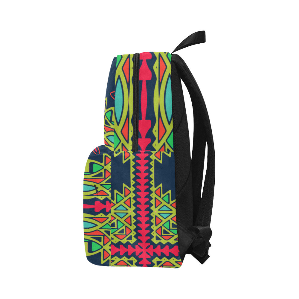 Distorted shapes on a blue background Unisex Classic Backpack (Model 1673)