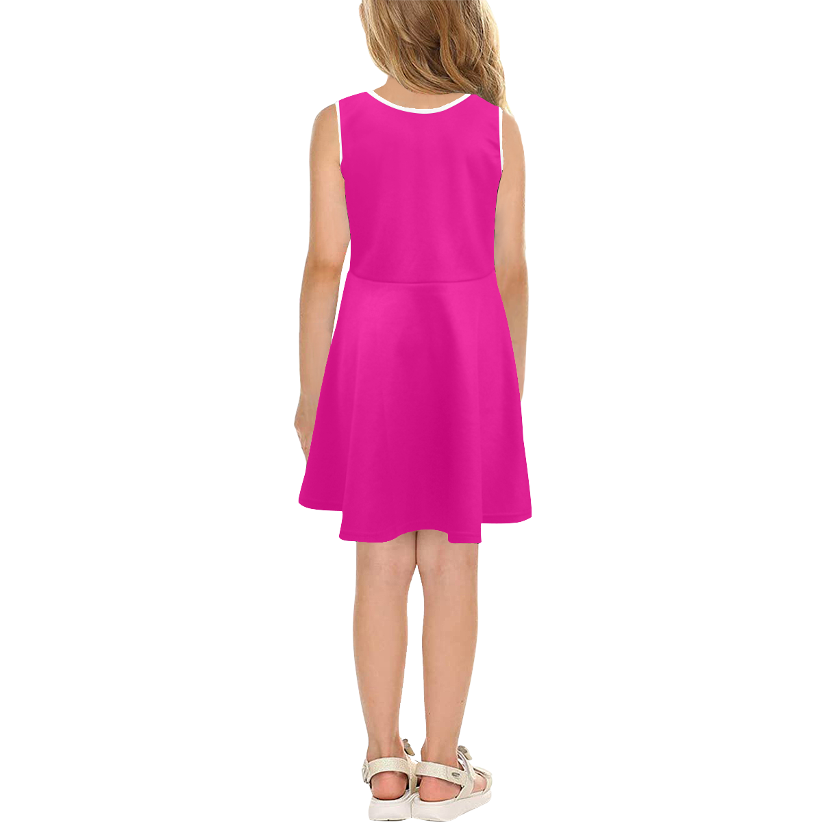 im not cute kids dress Girls' Sleeveless Sundress (Model D56)