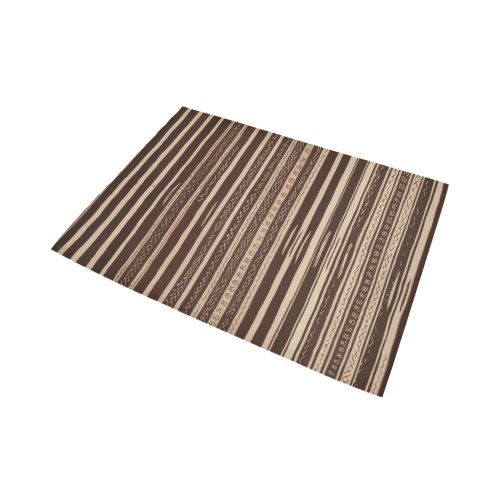 Brown lines Moroccan rug and berber inspiration Area Rug7'x5'
