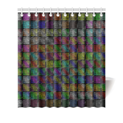 Ripped SpaceTime Stripes Collection Shower Curtain 66"x72"
