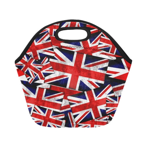Union Jack British UK Flag Neoprene Lunch Bag/Small (Model 1669)