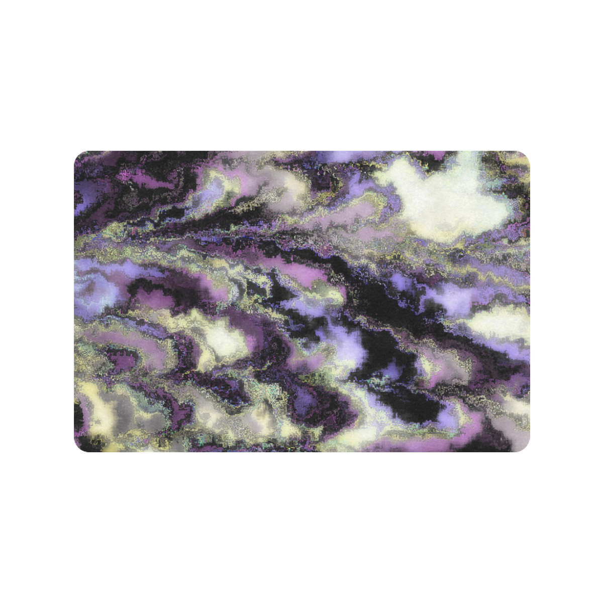 Purple marble Doormat 24"x16" (Black Base)