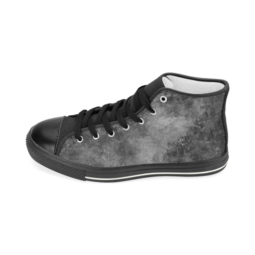 Black Grunge Women's Classic High Top Canvas Shoes (Model 017)