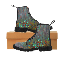 felt cirkels boots Martin Boots for Women (Black) (Model 1203H)