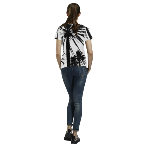 Palmlove All Over Print T-shirt for Women/Large Size (USA Size) (Model T40)