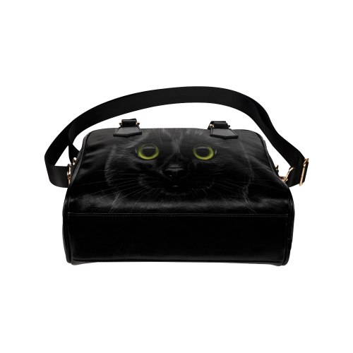 Black Cat Shoulder Handbag (Model 1634)