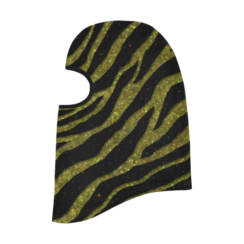 Ripped SpaceTime Stripes - Glitter Gold All Over Print Balaclava