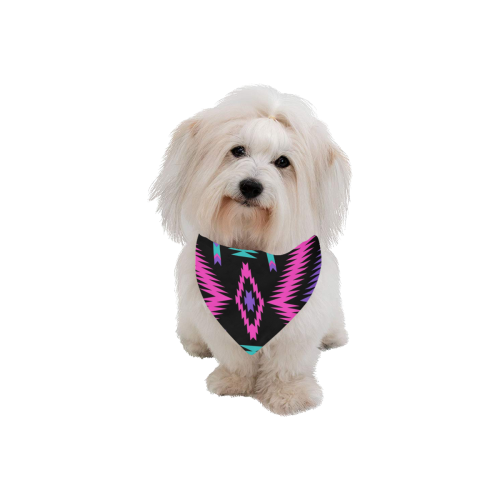 Aztec - Hot Pink Pet Dog Bandana/Large Size
