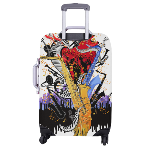 Luggage Cover Saxophone Jazz Art Luggage Cover/Large 26"-28"