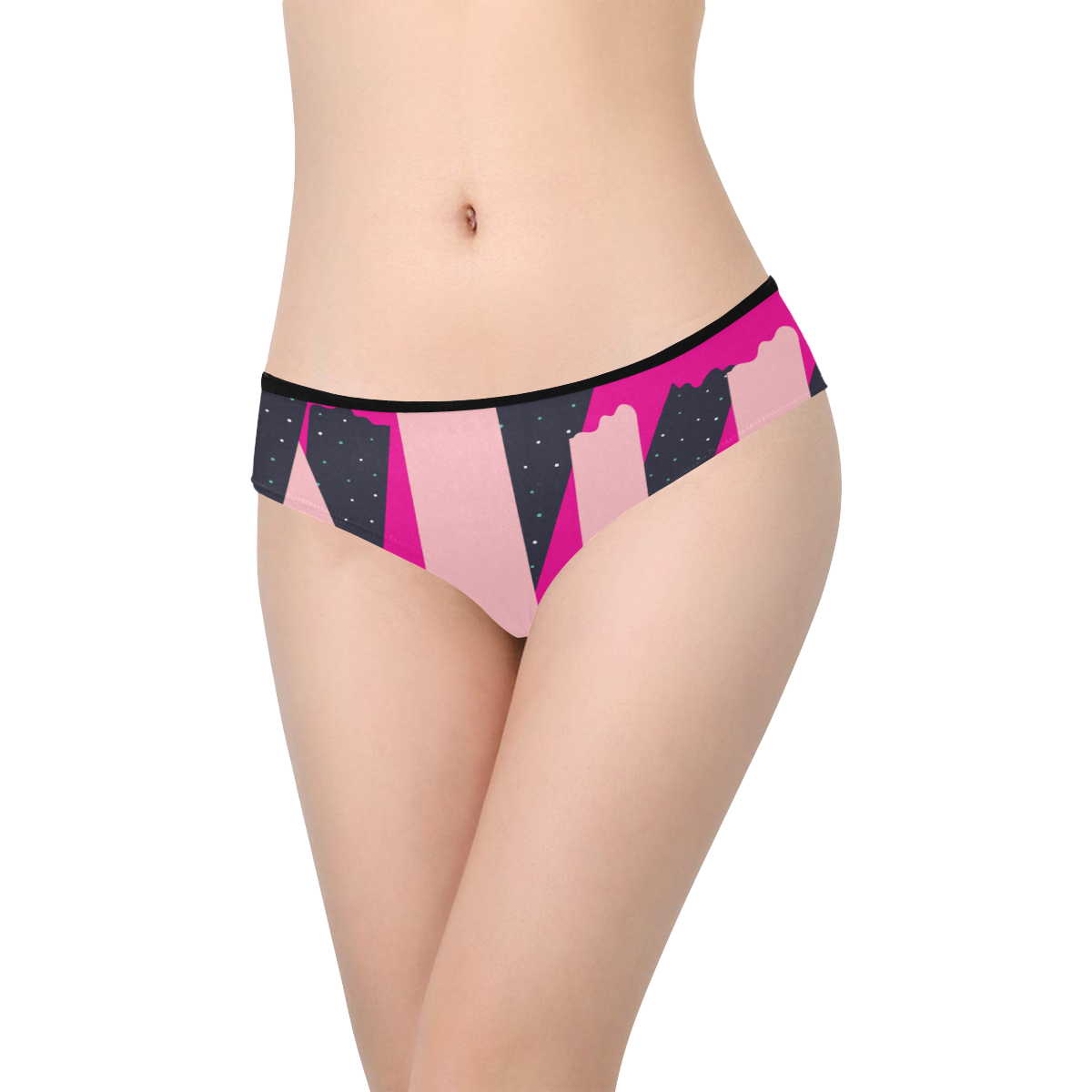 shred of Pretty Pink Women's Hipster Panties (Model L33)