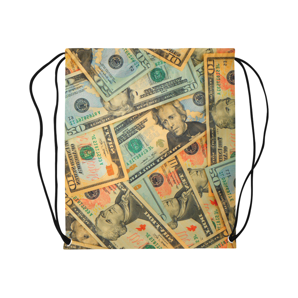 US DOLLARS 2 Large Drawstring Bag Model 1604 (Twin Sides)  16.5"(W) * 19.3"(H)