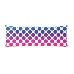 Rainbow Polka Dots Custom Zippered Pillow Case 21"x60"(Two Sides)