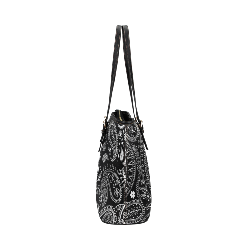 PAISLEY 7 Leather Tote Bag/Large (Model 1651)