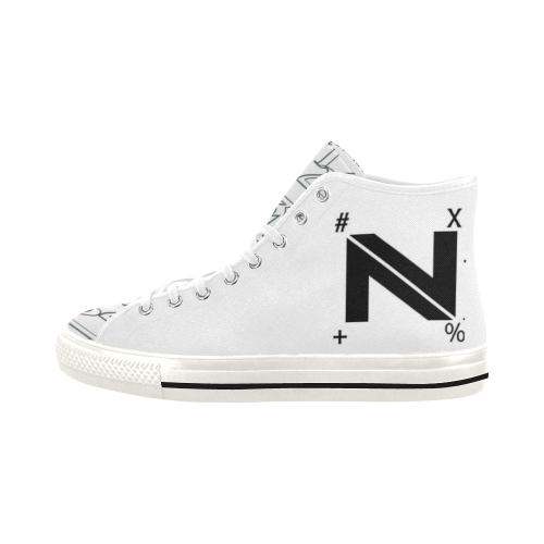NUMBERS Collection N LOGO/1234567 White/Black Vancouver H Men's Canvas Shoes (1013-1)