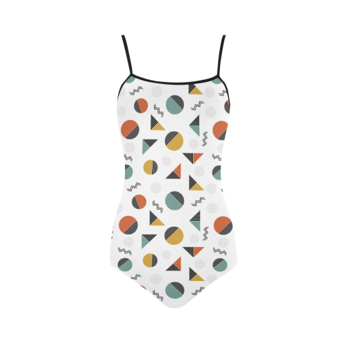 Geo Cutting Shapes Strap Swimsuit ( Model S05)