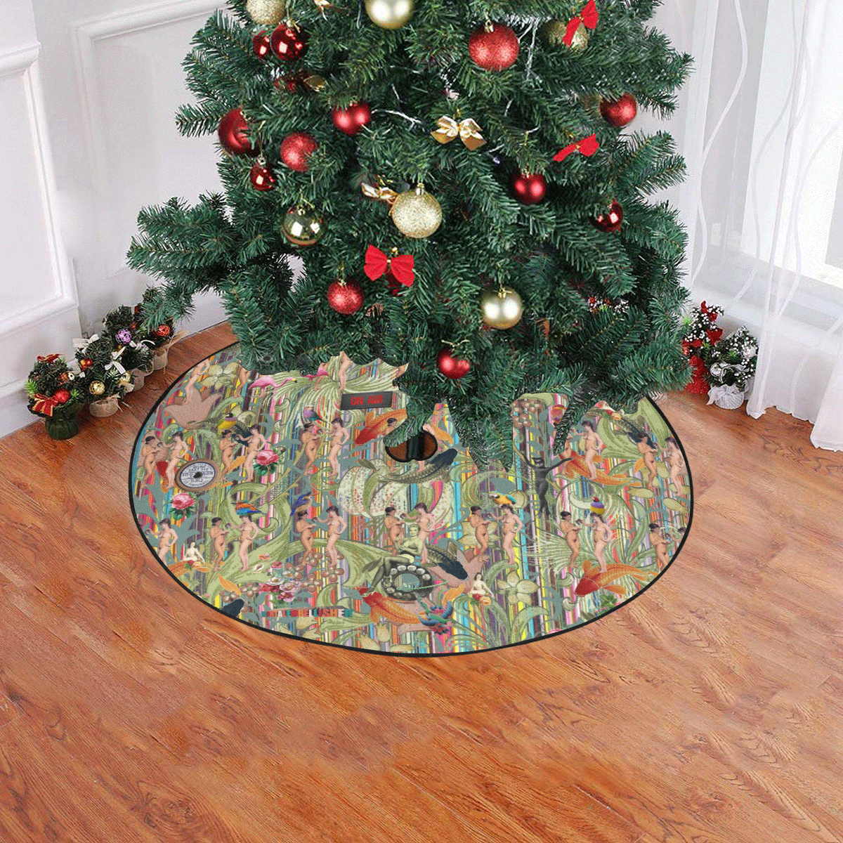 Just Another Relaxing Sunday Christmas Tree Skirt 47" x 47"