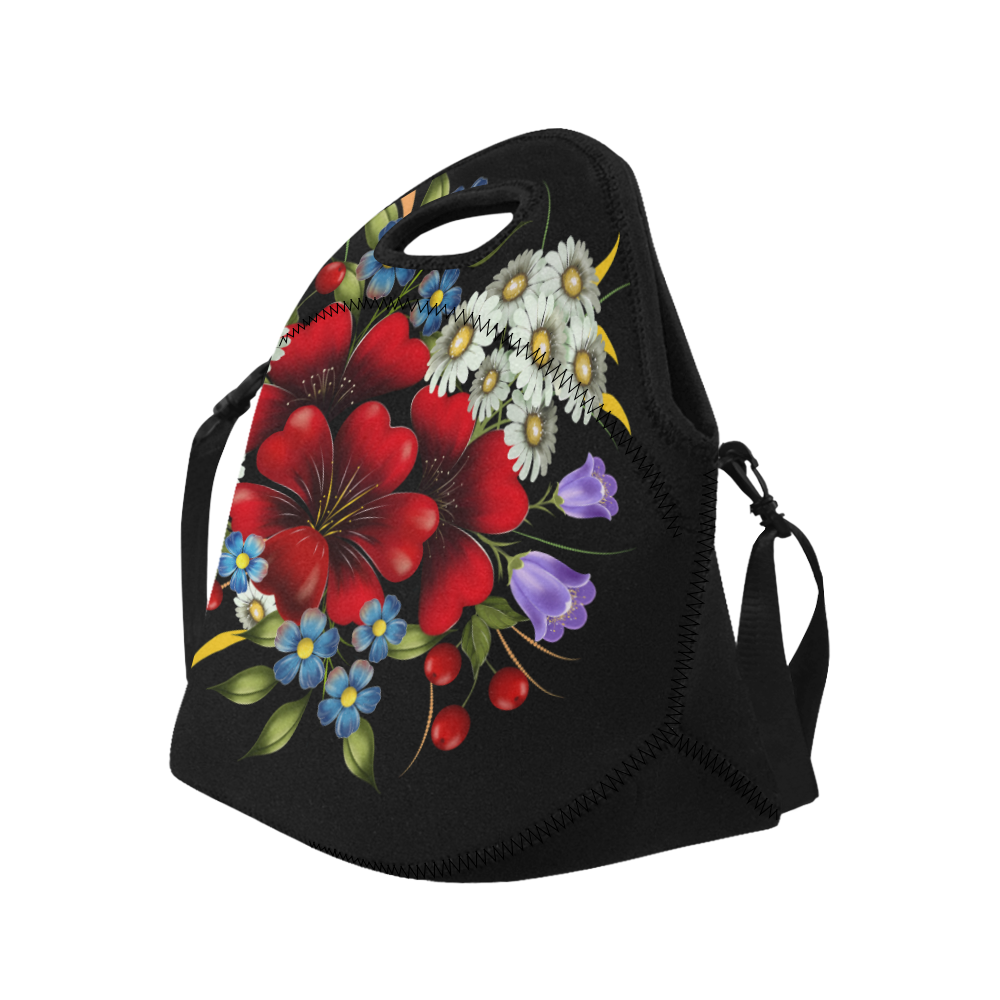 Bouquet Of Flowers Neoprene Lunch Bag/Large (Model 1669)