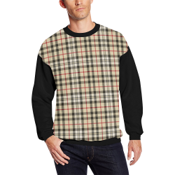 stripe brown All Over Print Crewneck Sweatshirt for Men/Large (Model H18)