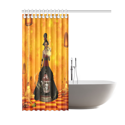 Fantasy women with carousel Shower Curtain 60"x72"