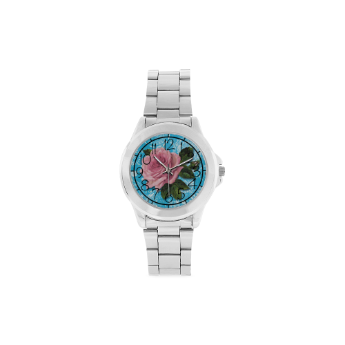 Beautiful Vintage Flower Unisex Stainless Steel Watch(Model 103)
