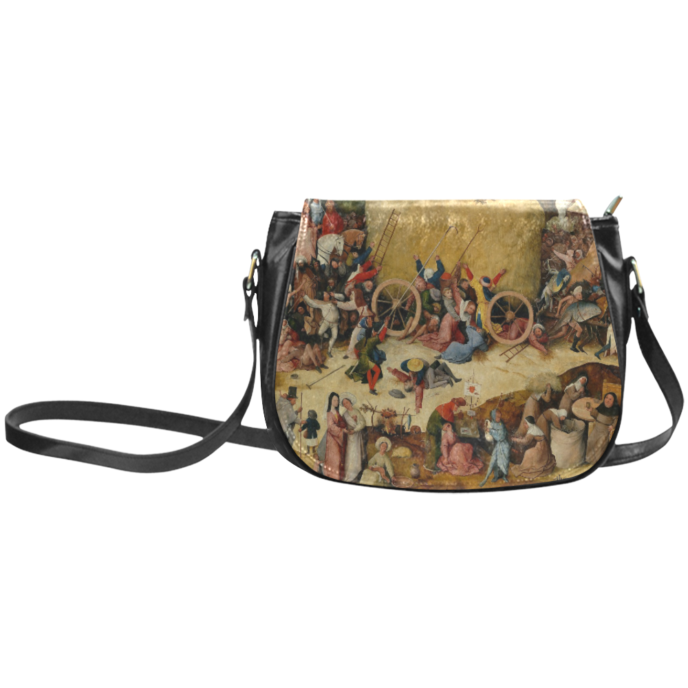 Hieronymus Bosch-The Haywain Triptych 2 Classic Saddle Bag/Large (Model 1648)