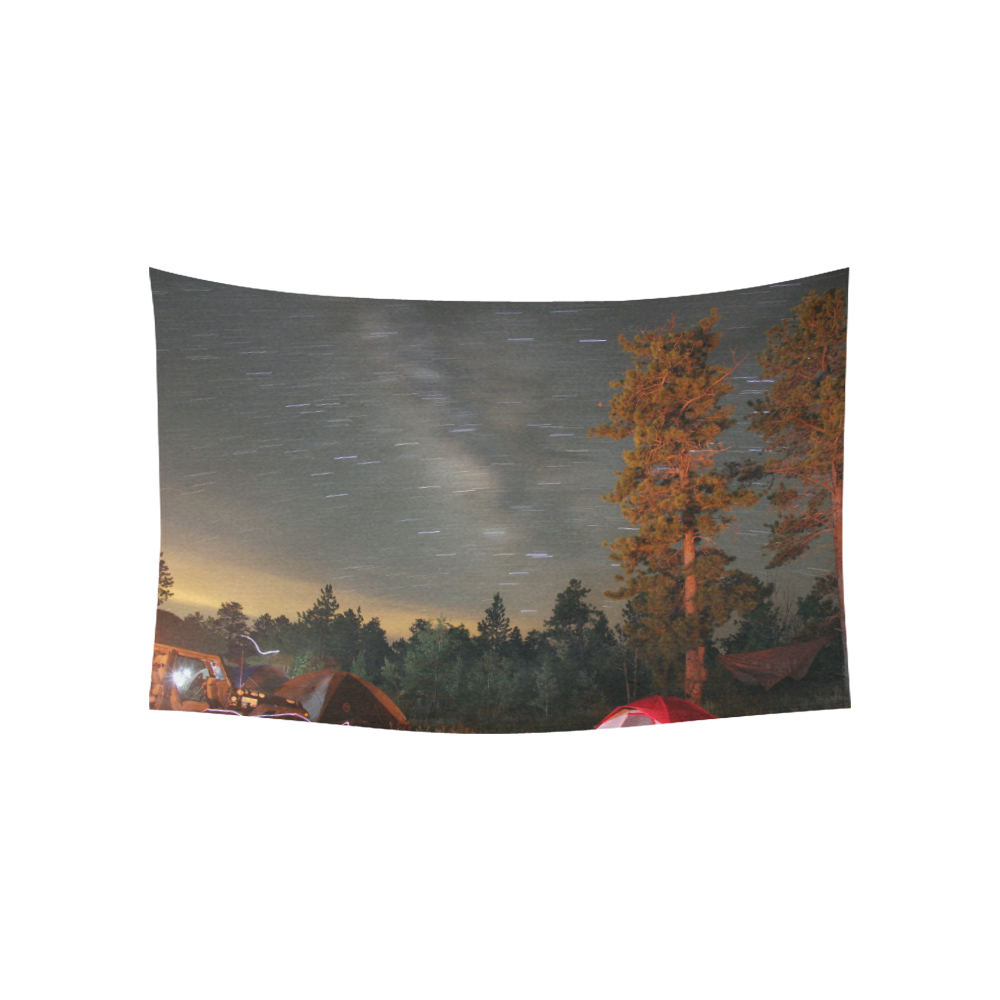 Night Sky Camping Tapestry Cotton Linen Wall Tapestry 60"x 40"