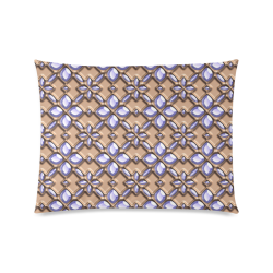 Blue glass pattern in brown background. Custom Picture Pillow Case 20"x26" (one side)