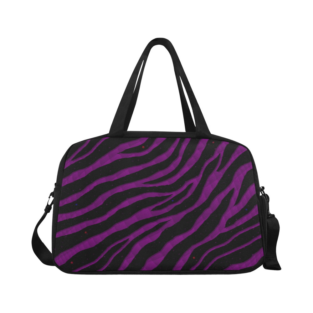 Ripped SpaceTime Stripes - Purple Fitness Handbag (Model 1671)