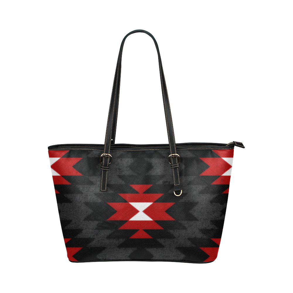 Native American Leather Tote Bag/Small (Model 1651)