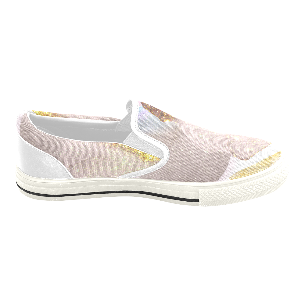 sparkle Women's Slip-on Canvas Shoes/Large Size (Model 019)