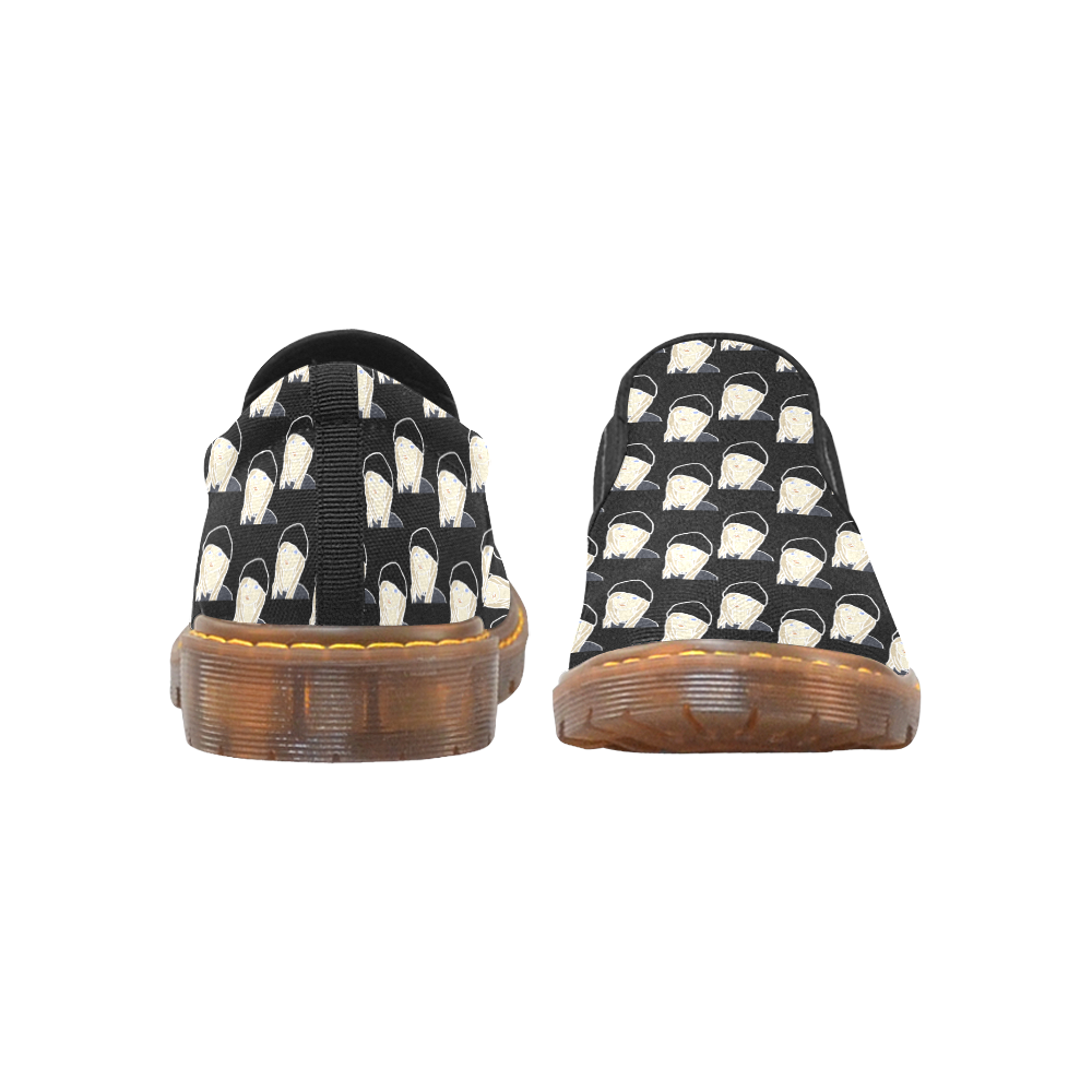 beanie boy pattern Martin Women's Slip-On Loafer/Large Size (Model 12031)