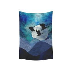 Night In The Mountains Cotton Linen Wall Tapestry 40"x 60"