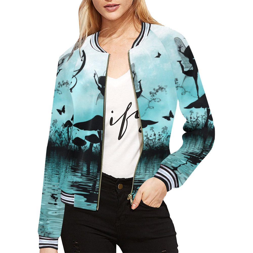 Dancing in the night All Over Print Bomber Jacket for Women (Model H21)