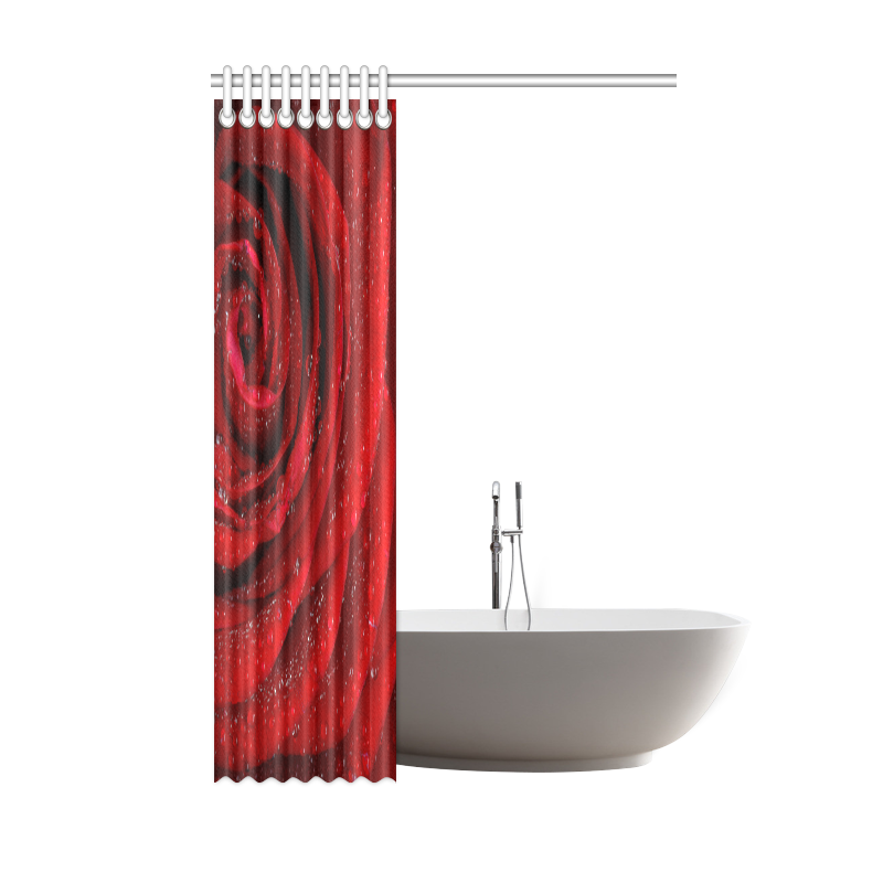 Red rosa Shower Curtain 48"x72"