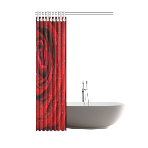 Red rosa Shower Curtain 48"x72"