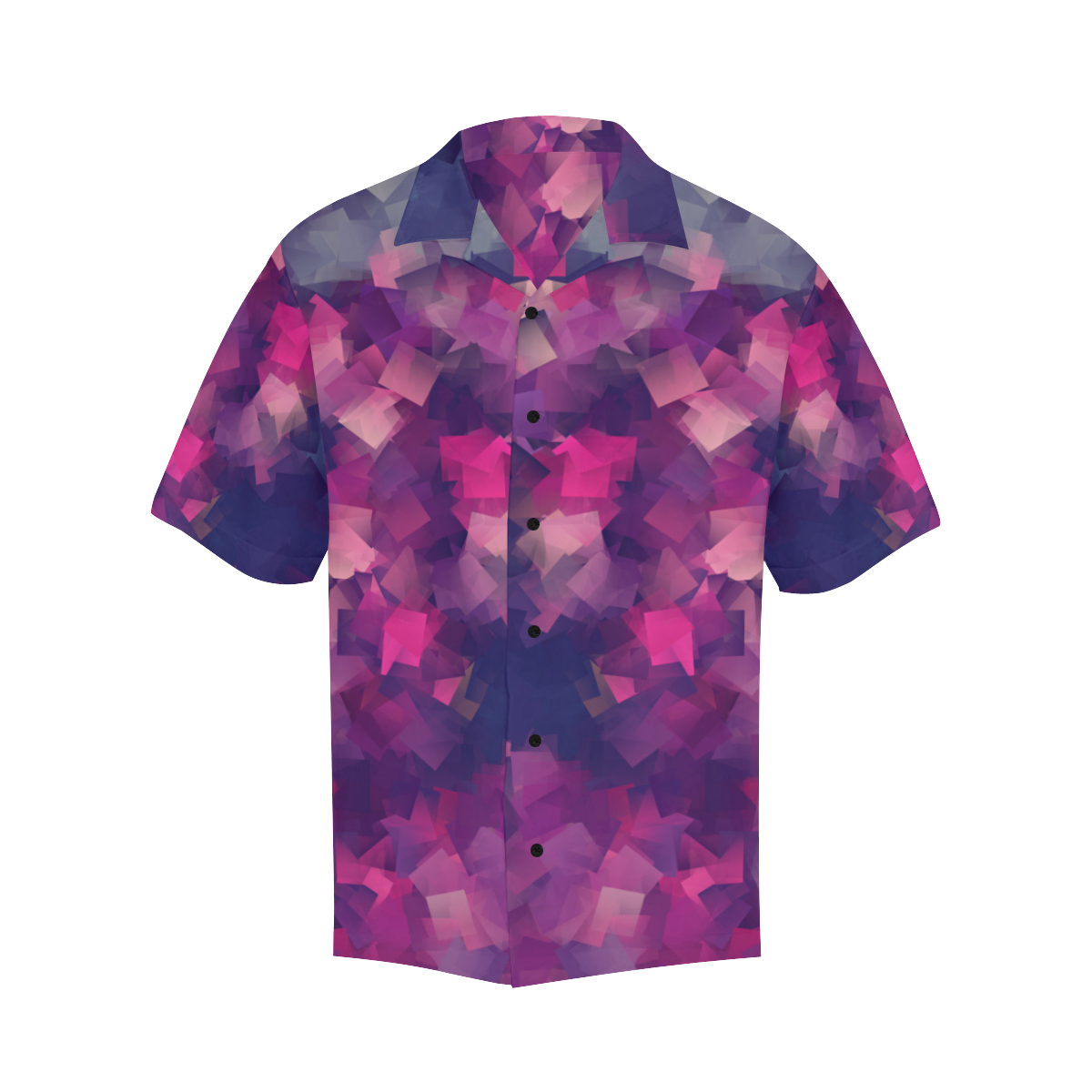 purple pink magenta cubism #modern Hawaiian Shirt (Model T58)